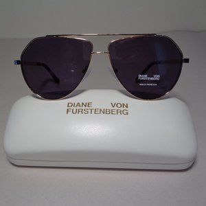 Diane von Furstenberg ARIA Gold New Sunglasses